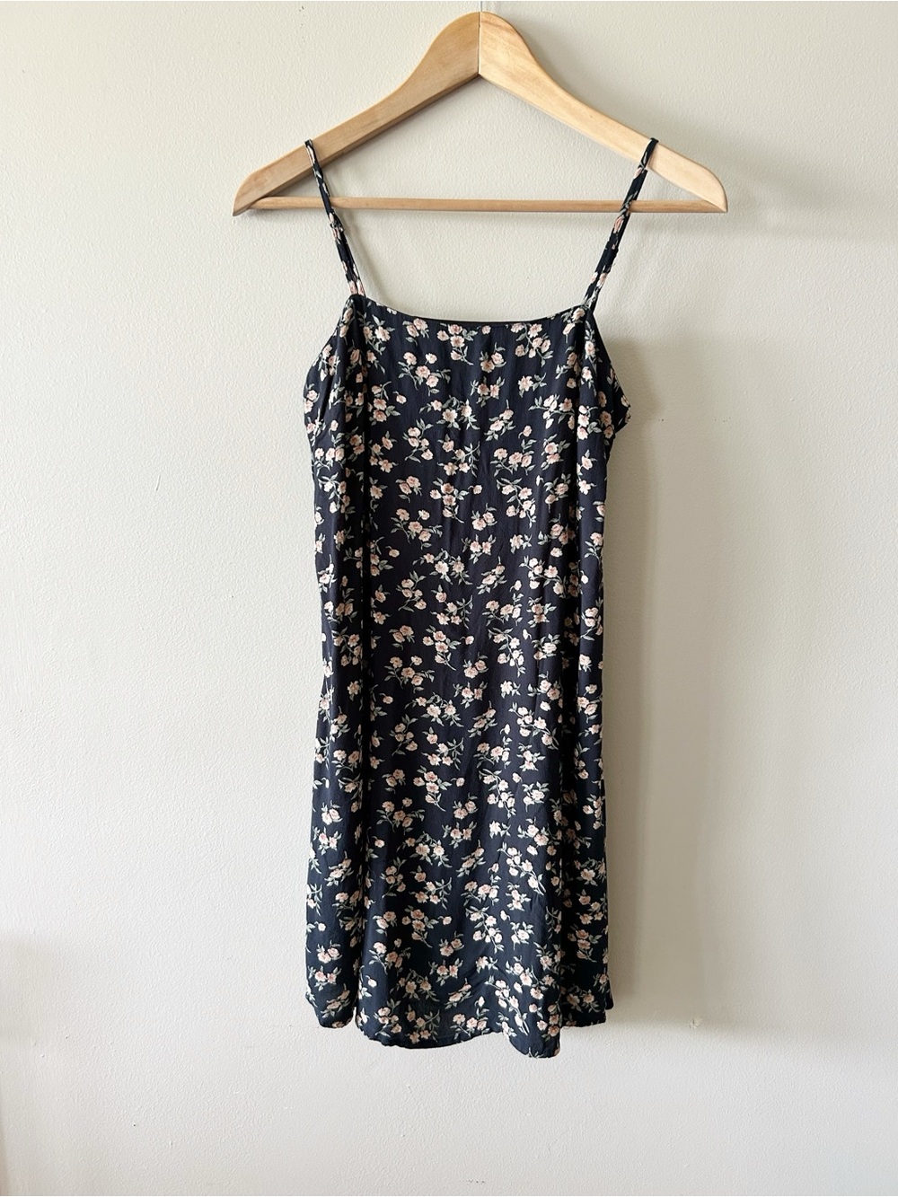 American Eagle Outfitters • Black Floral Slip Dress with floral Print